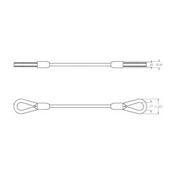 FC-018 WIRE ROPE KIT, 18" PAIR W/SK-025S